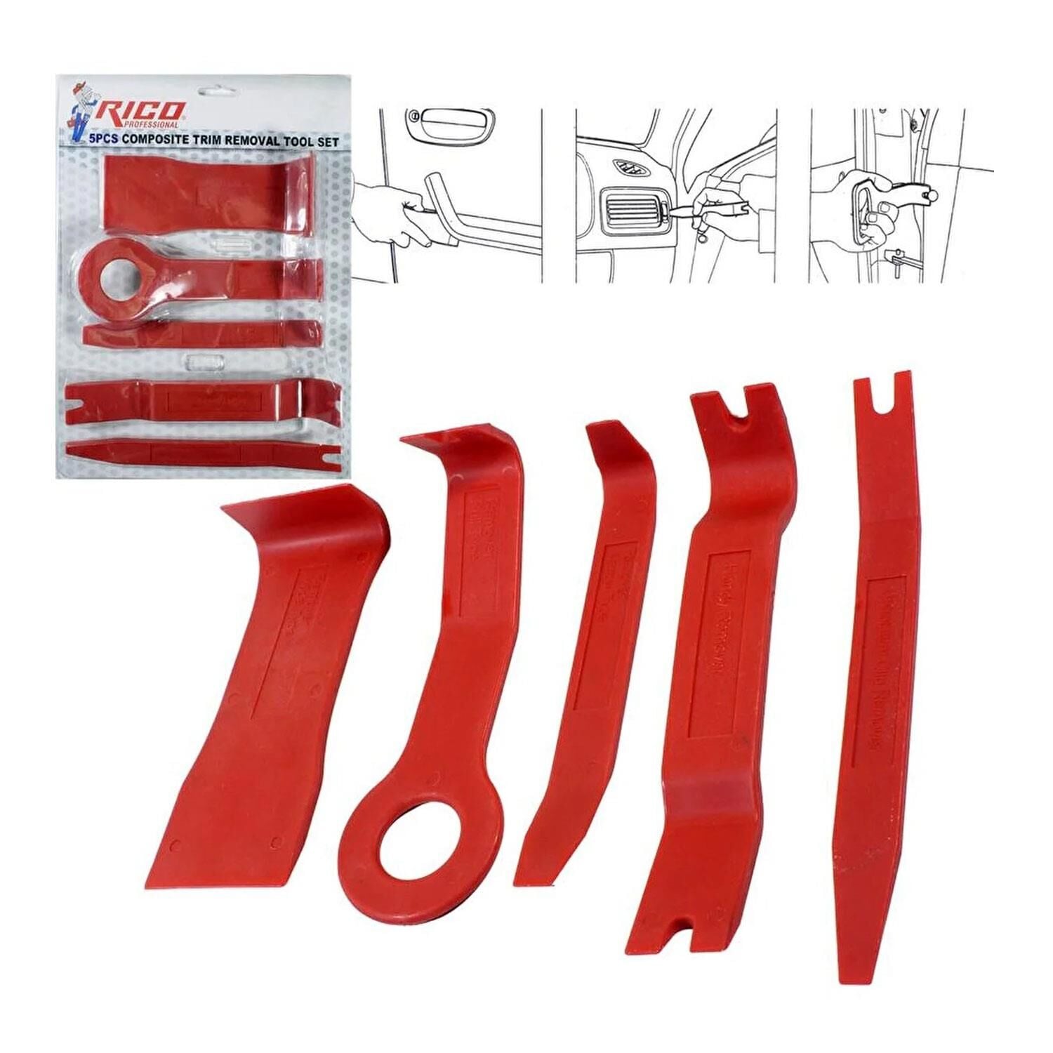 013-RC1301 Rico PVC Döşeme Ve Trim Sökme Takımı Rico 013-RC1301 PVC Döşeme Ve Trim Sökme Takımı