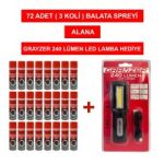 Grayzer GR72LED Fren Balata Temizleme Spreyi 500 ml (3 Koli 72 adet) Alana Led Lamba Hediye - görsel 3