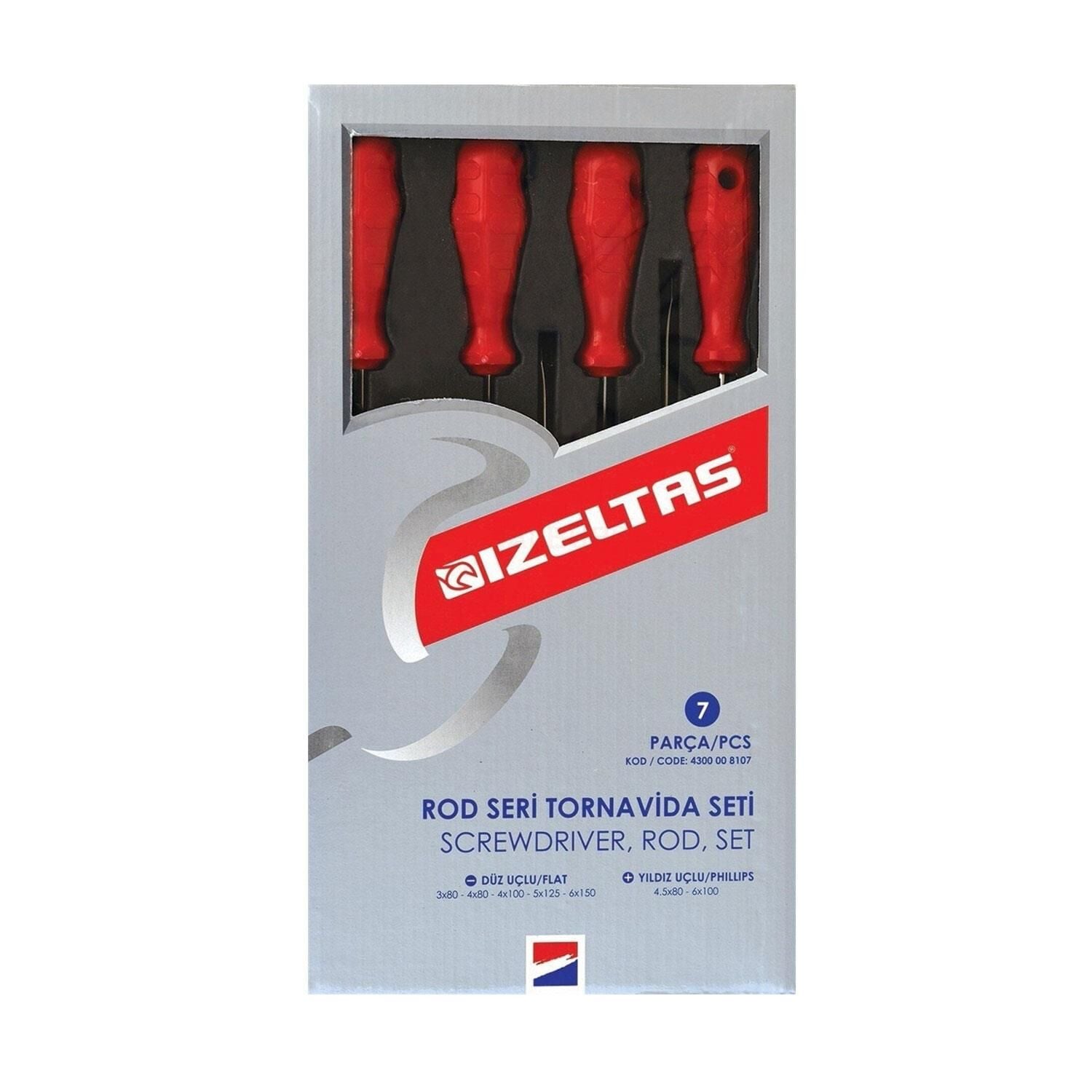 İzeltaş 4300 Opak Seri Tornavida Seti (7 Parça) İzeltaş 4300 Opak Seri Tornavida Seti (7 Parça)