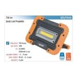 NT Tools NTLP7016 Şarjlı Led Projektör 750 Lümen - görsel 4