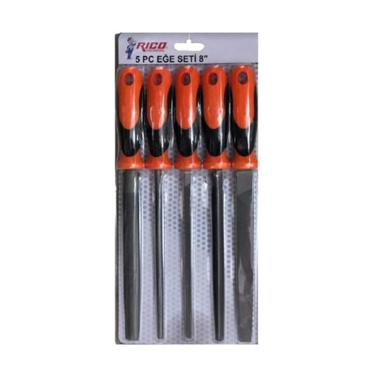 Rico 012-RC2160 Profesyonel Eğe Seti 8" 5 Parça